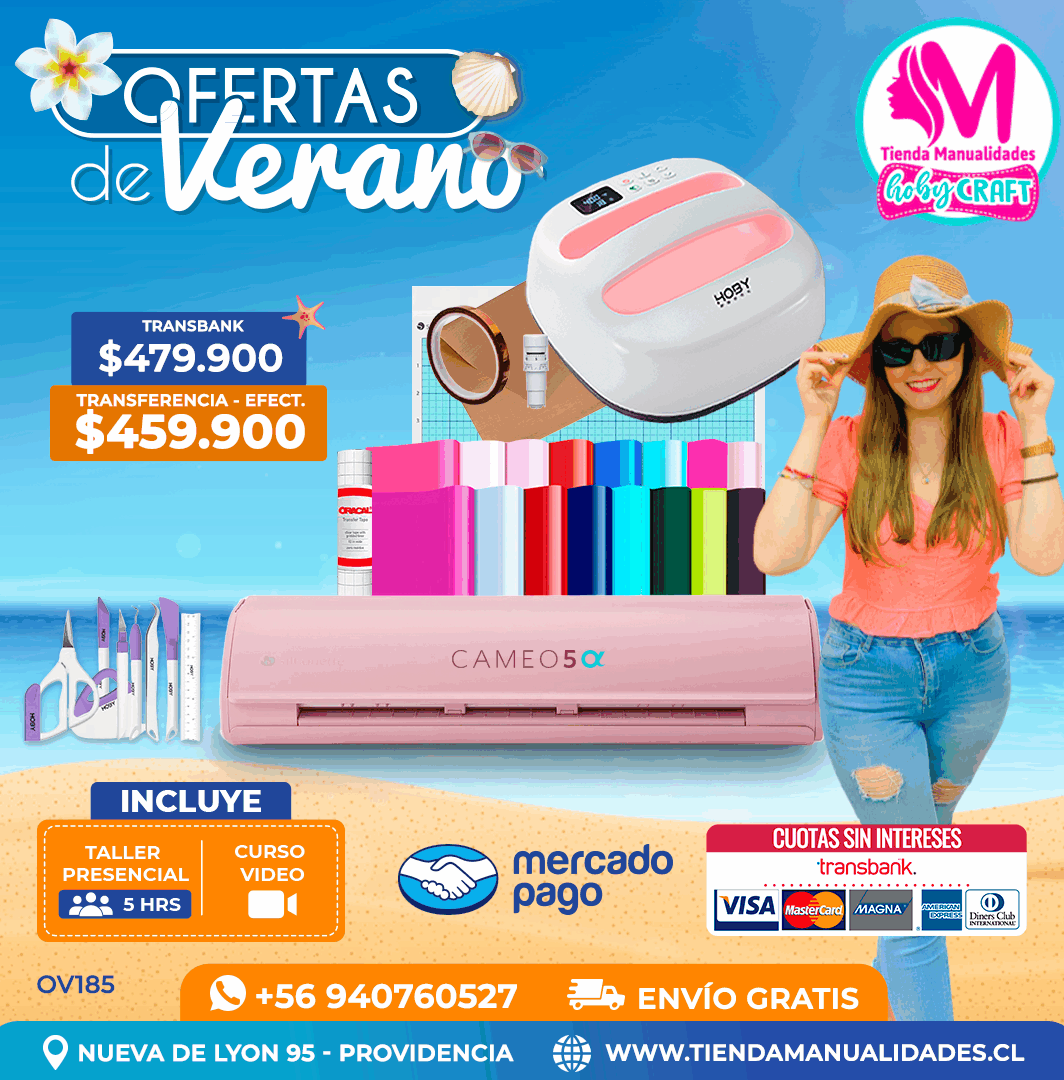 OV185 Kit Silhouette Cameo 5 Alfa rosada - Entrega inmediata