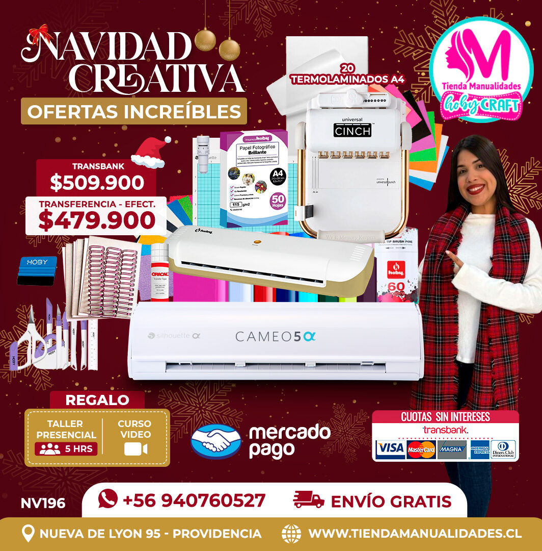 NV196 Kit Silhouette Cameo 5 Alfa blanca - Entrega inmediata