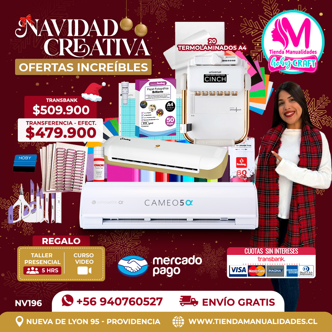 NV196 Kit Silhouette Cameo 5 Alfa blanca - Entrega inmediata