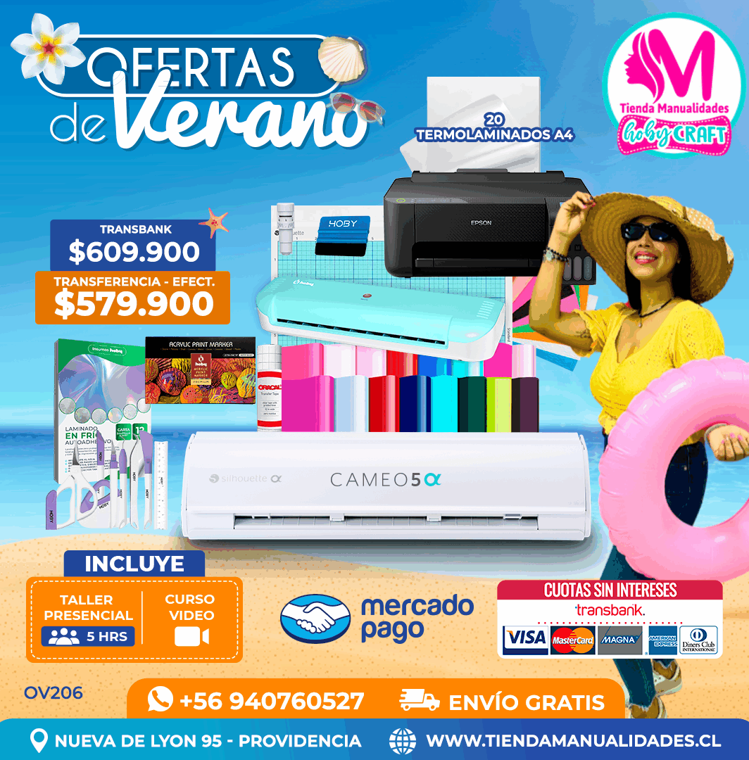 OV206 Kit Silhouette Cameo 5 Alfa blanca - Entrega inmediata