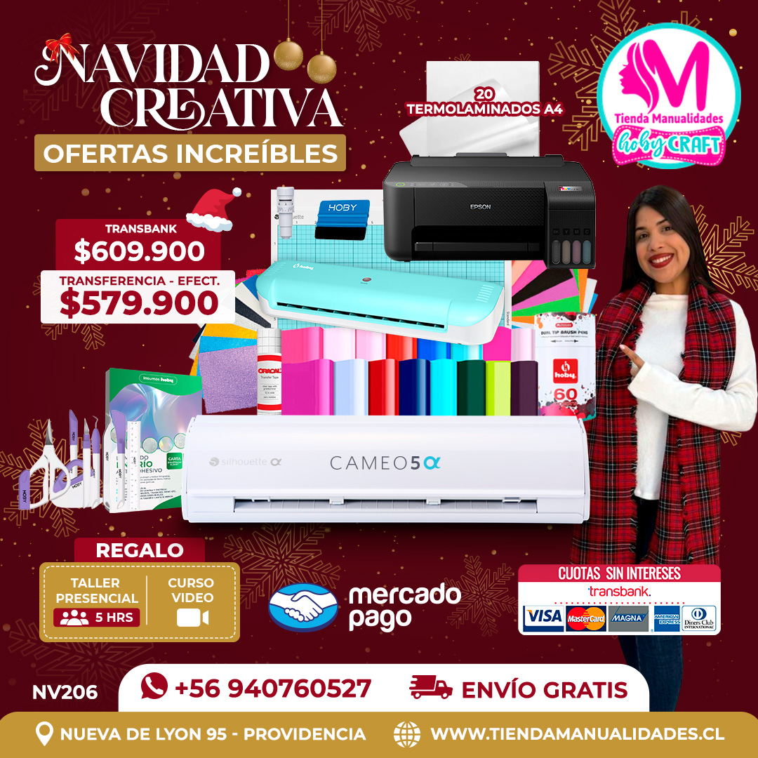 NV206 Kit Silhouette Cameo 5 Alfa blanca - Entrega inmediata