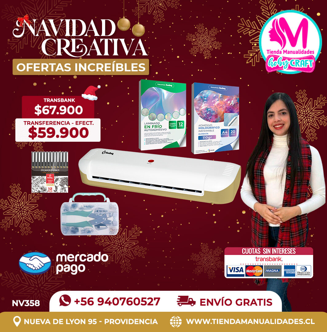 NV358 Kit Laminadora Térmica A4 Hoby Dorada - Envío gratis