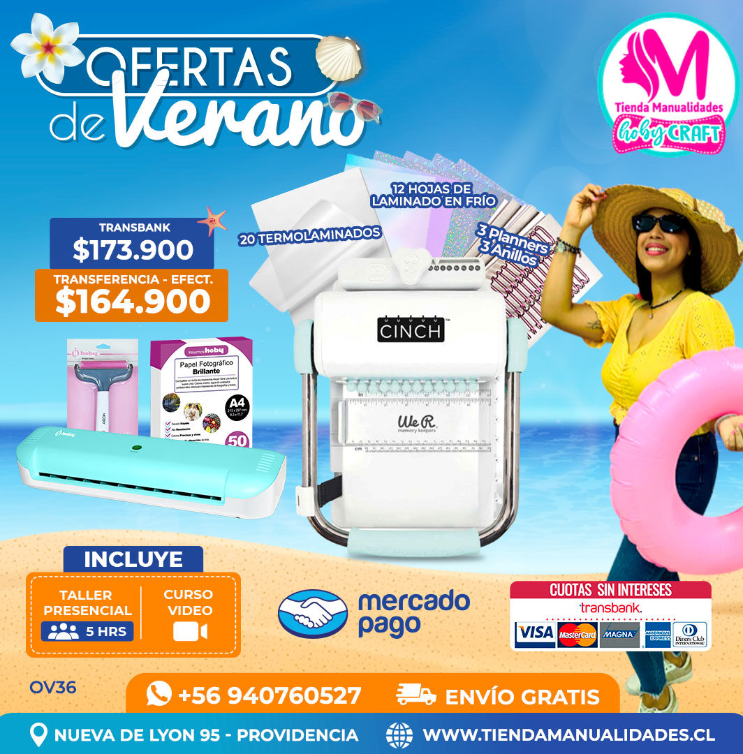 OV36 Kit encuadernadora Cinch verde – Envío gratis