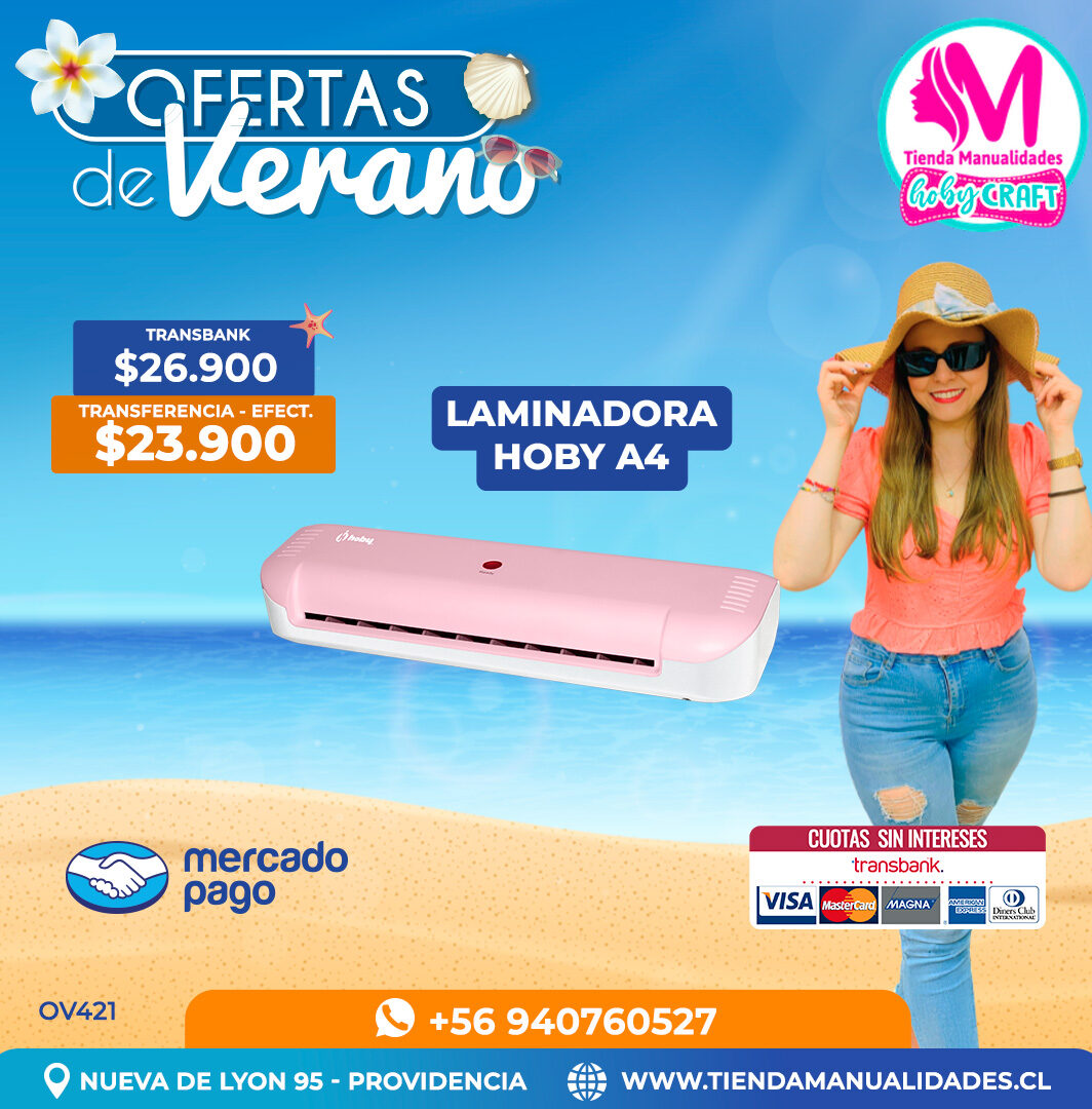 OV421 Laminadora Térmica A4 Hoby Rosa