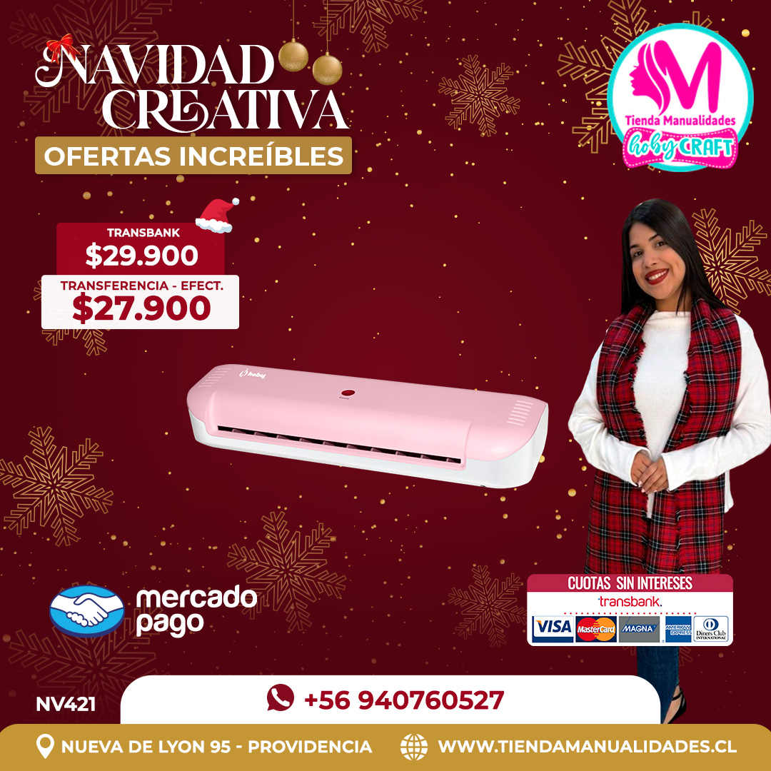 NV421 Laminadora Térmica A4 Hoby Rosa