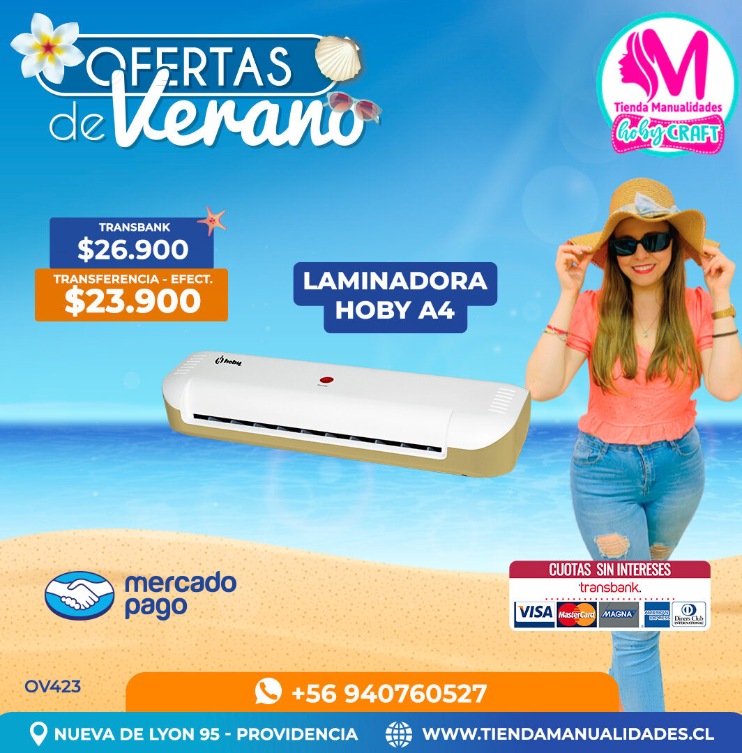 OV423 Laminadora Térmica A4 Hoby Dorada