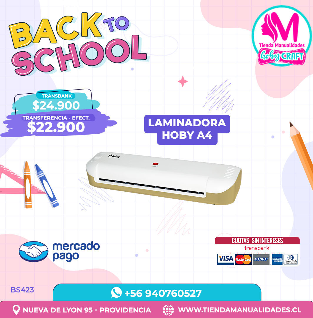 BS423 Laminadora Térmica A4 Hoby Dorada