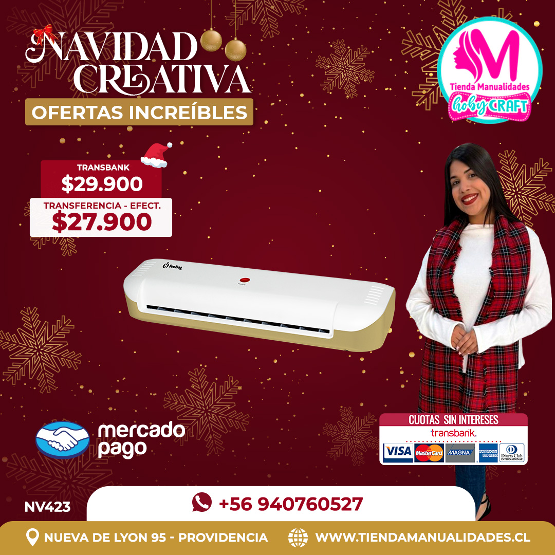 NV423 Laminadora Térmica A4 Hoby Dorada