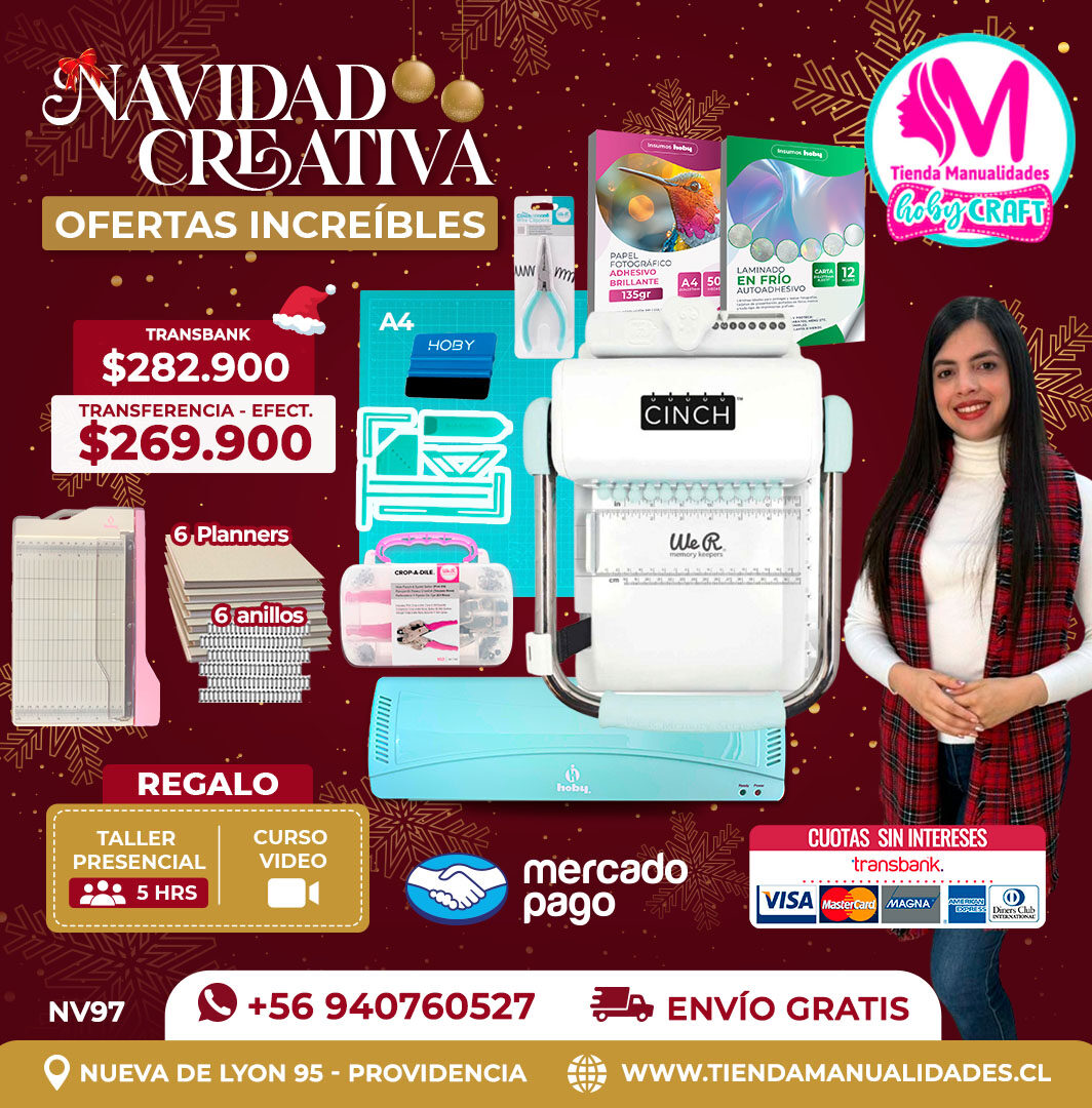 NV97 Kit encuadernadora Cinch verde – Envío gratis