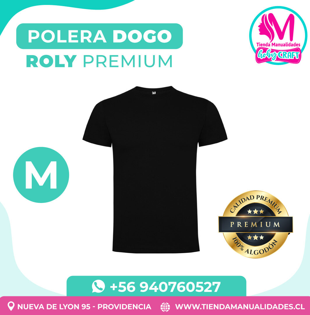 Polera Dogo Roly 100% Algodón Talla M - Entrega inmediata
