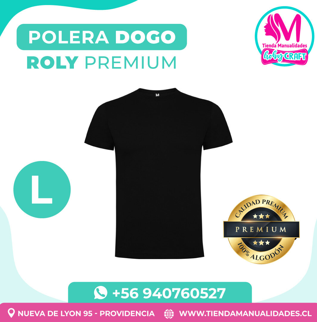 Polera Dogo Roly 100% Algodón Talla L - Entrega inmediata