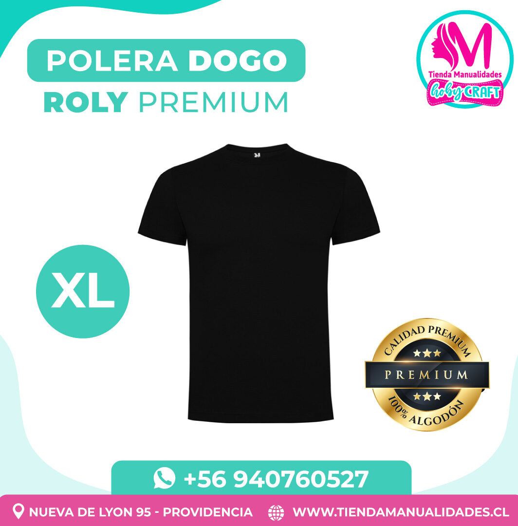 Polera Dogo Roly 100% Algodón Talla XL - Entrega inmediata