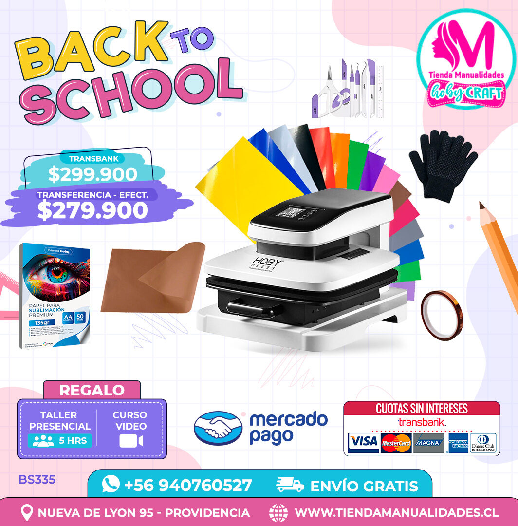 BS335 Kit Estampadora automática 38x38cm Hobypress – Envío gratis