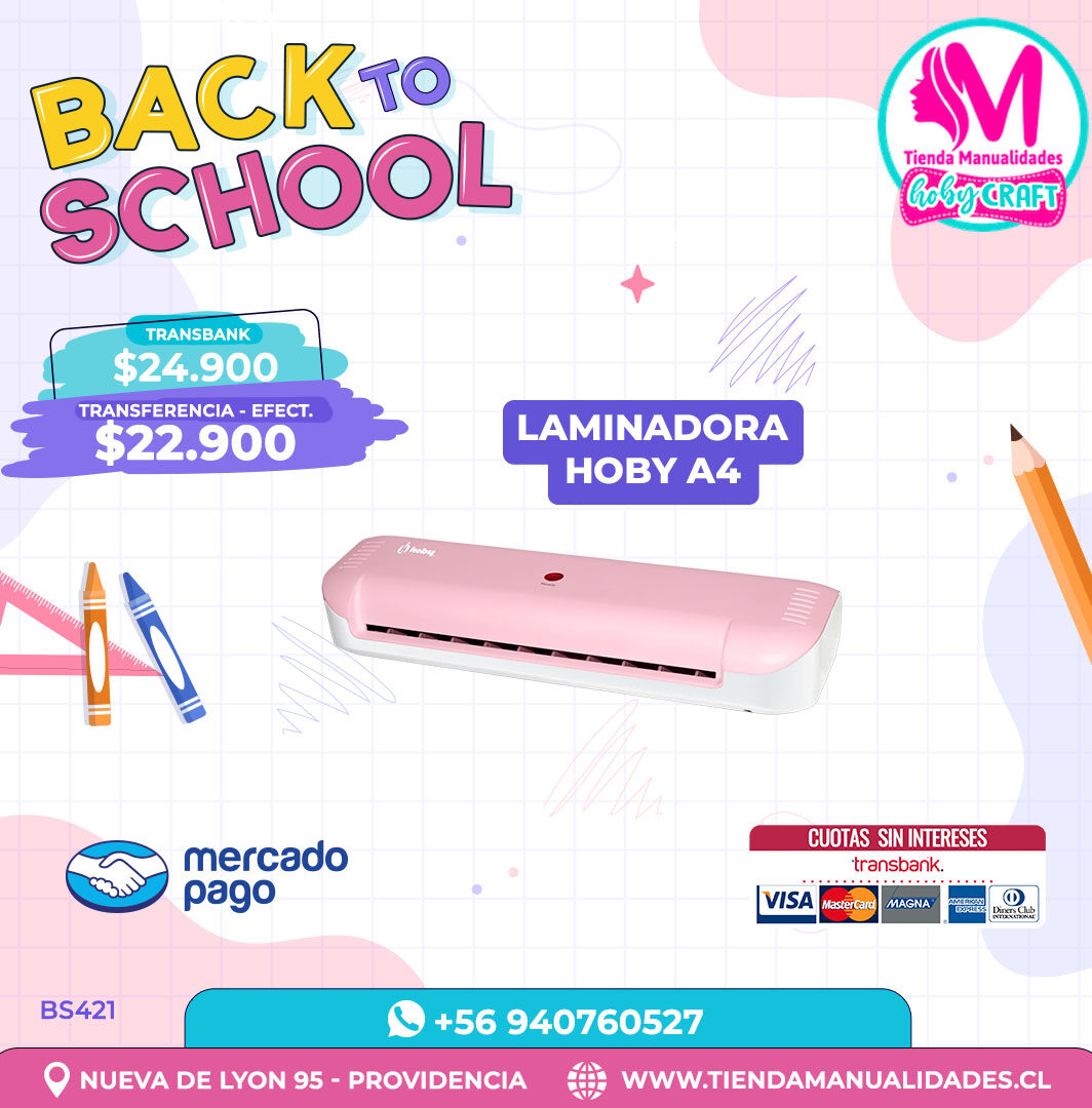 BS421 Laminadora Térmica A4 Hoby Rosa