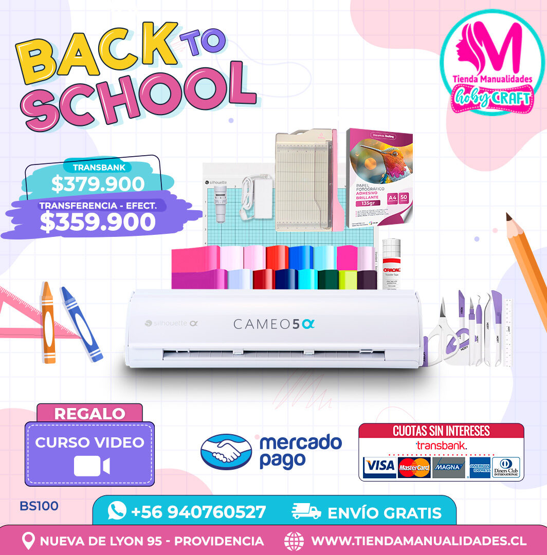 BS100 Kit Silhouette Cameo 5 Alfa blanca - Entrega inmediata