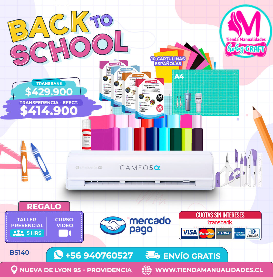 BS140 Kit Silhouette Cameo 5 Alfa blanca - Entrega inmediata